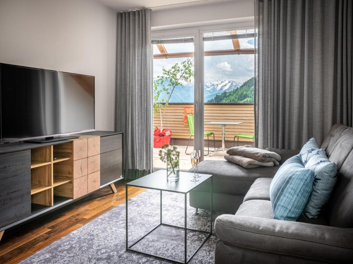 Der Sonnberg Alpinlodges - Apartments Mit Seeblick, Privater Sauna Und Self Check-In Zell am See Exterior foto